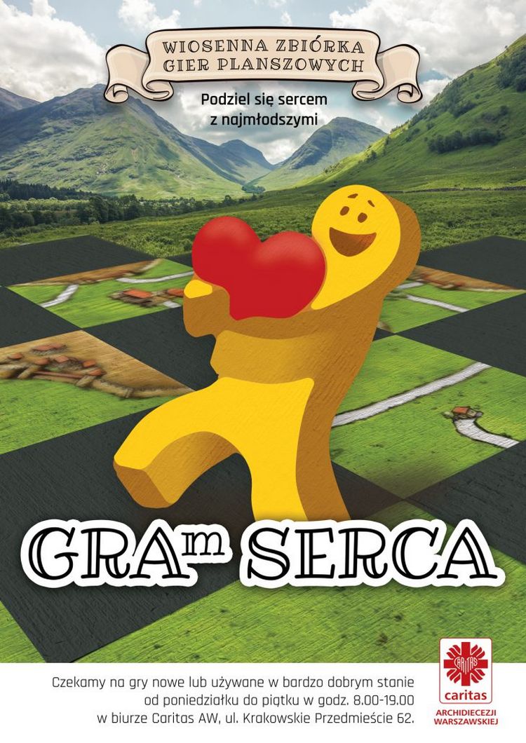 „GRAm SERCA”. Caritas Archidiecezji Warszawskiej zbiera planszówki dla dzieci