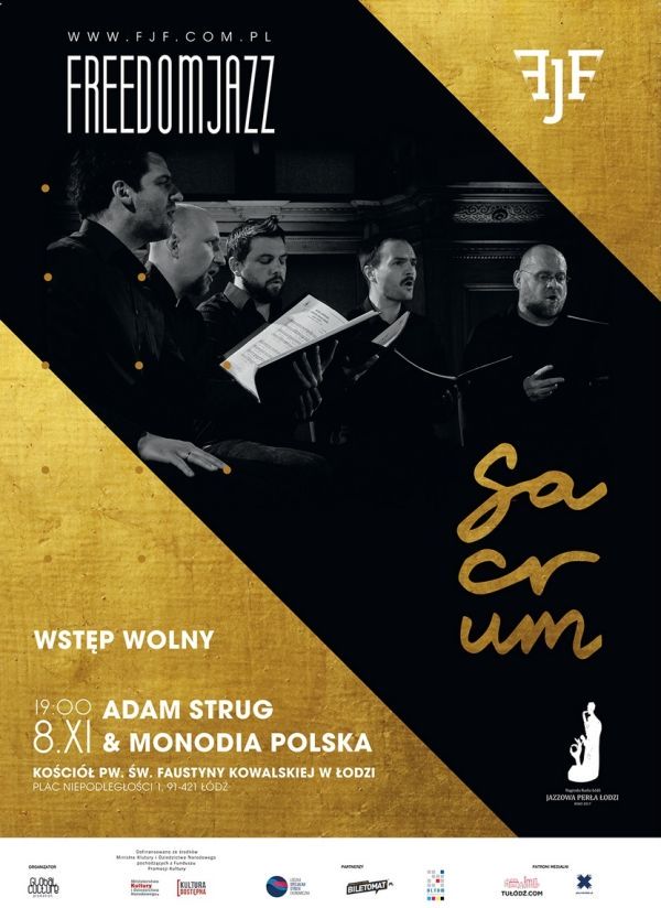 Koncert "Jazz i Sacrum" Adama Struga i zespołu śpiewaczego Monodia Polska - 8 listopada 2019 w kościele św. Siostry Faustyny Kowalskiej w Łodzi